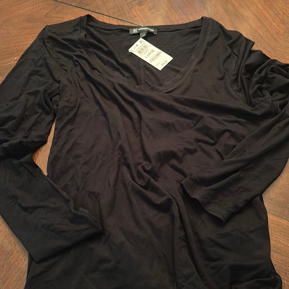 I.N.C Black Long Sleeve Crew - New w/Tags